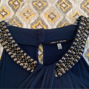 Cable & Gauge Embellished Neck Top